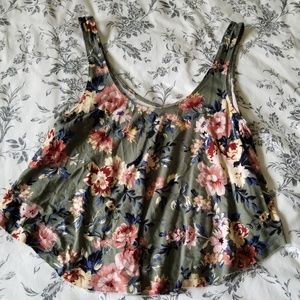 American Eagle Crop floral Tank